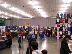 Dealer's room, with 20-foot-tall T-Shirt booth on the right